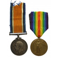 WW1 British War & Victory Medal Pair - Gnr. C.A. Hogben, Royal Artillery