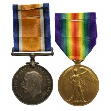 WW1 British War & Victory Medal Pair - Pte. W. Anderson, Manchester Regiment