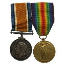 WW1 British War & Victory Medal - Pte. (Later Lieut.) H.P. Sh
