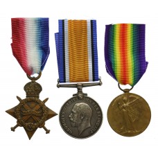 WW1 1914-15 Star Medal Trio - Bmbr. A.E. Hobday, Royal Field Arti