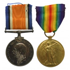 WW1 British War & Victory Medal Pair - Pte. H.G. Richardson, 10th Bn. Royal West Kent Regiment - Died of Wounds, 27/7/17