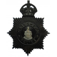 Gateshead Borough Police Night Helmet Plate - King's Crown