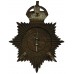 Macclesfield Borough Police Night Helmet Plate - King's Crown
