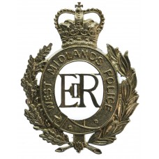 West Midlands Police Mounted Ceremonial Helmet Plate - Queen's Crown
