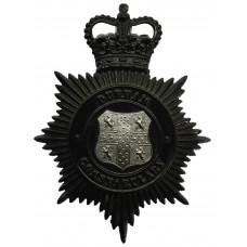 Durham Constabulary Black Helmet Plate - Queen's Crown