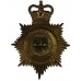 Durham Constabulary Black Helmet Plate - Queen's Crown