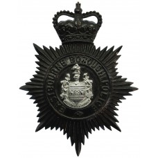 Eastbourne Borough Police Night Helmet Plate - Queen's Crown