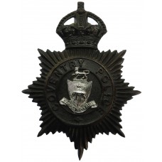 Coventry Police Black Helmet Plate - King's Crown