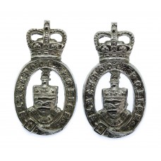 Pair of Blackpool Police Collar Badges - Queen's Crown