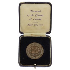 WW1 Bronze Commemorative Medallion - In Token of Lincoln's Gratitude 1914-1919