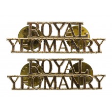 Pair of Royal Yeomanry (ROYAL/YEOMANRY) Anodised (Staybrite) Shoulder Titles