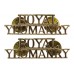 Pair of Royal Yeomanry (ROYAL/YEOMANRY) Anodised (Staybrite) Shoulder Titles