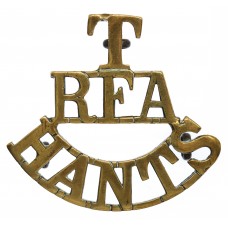 Hampshire Territorials Royal Field Artillery (T/RFA/HANTS) Shoulder Title