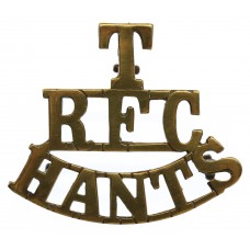 Rare WW1 Royal Flying Corps Hampshire Territorials (T/R.F.C./HANTS) Shoulder Title
