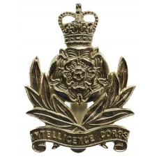 Intelligence Corps Anodised (Staybrite) Cap Badge - Queen's Crown