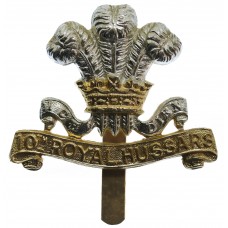 10th Royal Hussars Anodised (Staybrite) Cap Badge