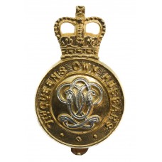 7th Queen's Own Hussars Anodised (Staybrite) Cap Badge 