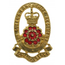 Queen's Lancashire Regiment Metal & Enamel Cap Badge 