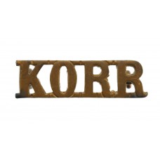 King's Own Royal Regiment Norfolk Yeomanry (K.O.R.R.) Shoulder Title