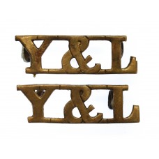 Pair of York & Lancaster Regiment (Y&L) Shoulder Titles