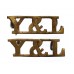 Pair of York & Lancaster Regiment (Y&L) Shoulder Titles