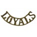 Loyal North Lancashire Regiment (LOYALS) Shoulder Title