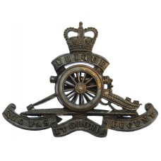 Royal Artillery Officer's Service Dress Cap Badge - Queen's Crown