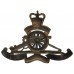 Royal Artillery Officer's Service Dress Cap Badge - Queen's Crown