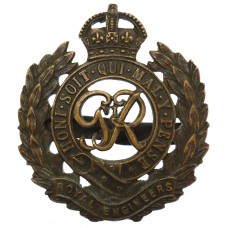 George VI Royal Engineers Officer's Service Dress Cap Badge
