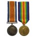 WW1 British War & Victory Medal Pair - Pte. G. Hall, Royal Irish Regiment