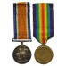 WW1 British War & Victory Medal Pair - Pte. G. Hall, Royal Irish Regiment