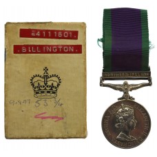 Campaign Service Medal (Clasp - Northern Ireland) - Pte. W. Billington, Duke of Wellington's Regiment