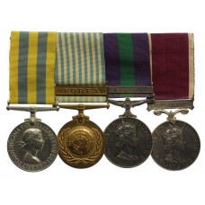 Queen's Korea, Un Korea, GSM (Clasp - Malaya) and LS&GC Medal Group of Four - S.Sgt. C.F. Bull, Royal Engineers