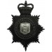 Herefordshire Constabulary Black Helmet Plate - Queen's Crown