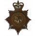 Herefordshire Constabulary Black Helmet Plate - Queen's Crown