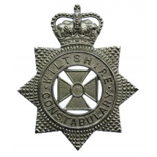 Wiltshire Constabulary Small Star Cap Badge/Helmet Plate - Queen's Crown