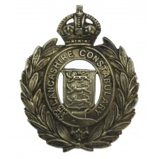 Lancashire Constabulary Small Wreath Helmet Plate - King's Crown