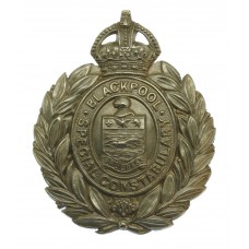 Blackpool Special Constabulary White Metal Wreath Cap Badge - King's Crown