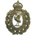 Liverpool City Police White Metal Wreath Helmet Plate - King's Crown