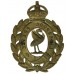 Liverpool City Police White Metal Wreath Helmet Plate - King's Crown