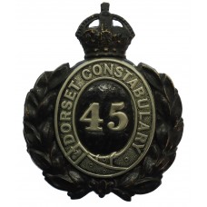 Dorset Constabulary Wreath Helmet Plate - King's Crown