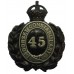 Dorset Constabulary Wreath Helmet Plate - King's Crown