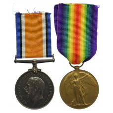 WW1 British War & Victory Medal Pair - Pte. F.D. Cross, 1st/7th Bn. Liverpool Regiment - Died of Wounds, 17/4/16