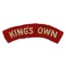 The King's Own Royal Lancaster Regiment (KING'S OWN) Cloth Shoulder Title 