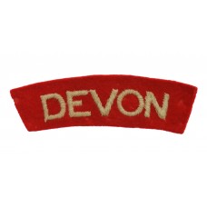 Devonshire Regiment (DEVON) Cloth Shoulder Title 