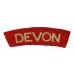 Devonshire Regiment (DEVON) Cloth Shoulder Title 