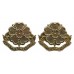 Pair of Queen's Lancashire Regiment Anodised (Staybrite) Collar Badges