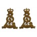 Pair of Pioneer Corps Collar Badges - Queen's Crown