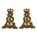 Pair of Pioneer Corps Collar Badges - Queen's Crown