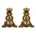 Pair of Pioneer Corps Collar Badges - Queen's Crown